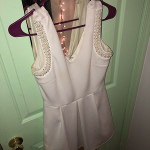 Speckles White polyester dress